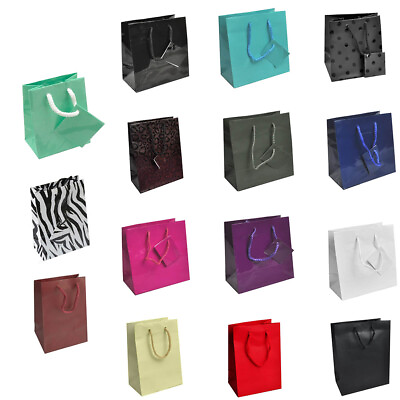 Paper Bag Gift Shopping Bags with handles Paper Gift Bags 11 Colors 4 Sizes $17.35
