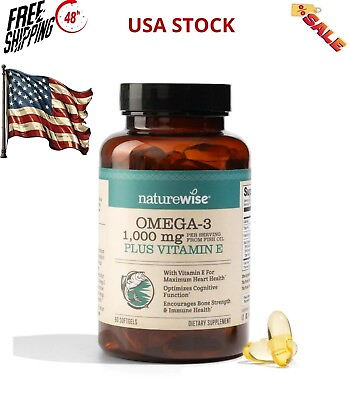 #ad #ad NatureWise High Potency 1000mg Omega 3 with 600mg EPA 400mg DHA amp; Vitamin E $10.22