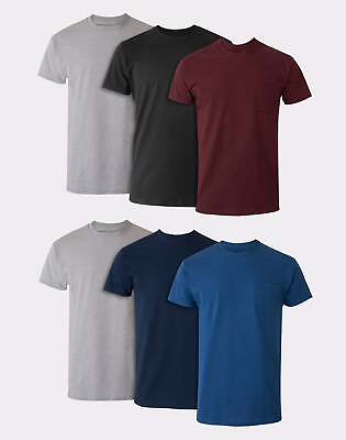Hanes 6 Pack Pocket Tee Men#x27;s T Shirt Soft and Breathable Assorted Colors S 2XL $27.67
