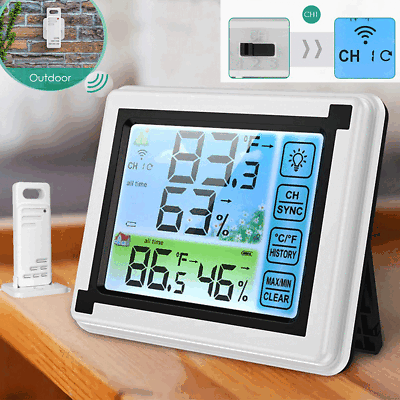 #ad Digital LCD Indoor amp; Outdoor Weather Station Thermometer Temperature Wireless $16.99