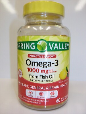 #ad #ad Spring Valley Omega 3 From Fish Oil Softgels 1000 Mg 60Ct $16.76