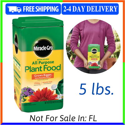 Miracle Grow Water Soluble 5Lb All Purpose Plant Food All Season Plant Food Blue $13.20
