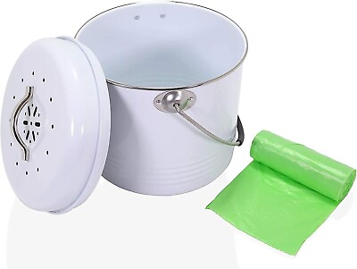 #ad ANBAR 1 Gallon Kitchen Compost Bin Bucket Complete with Silicone Handle Lid $26.18
