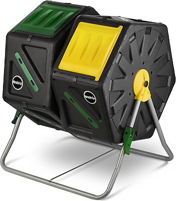 #ad #ad Dual Chamber Compost Tumbler – Easy Turn Fast Working System – All Season High $158.26