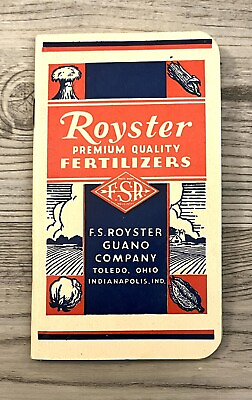 1939 Calendar amp; Planner Royster Fertilizers Guano Company Toledo Indianapolis $9.99