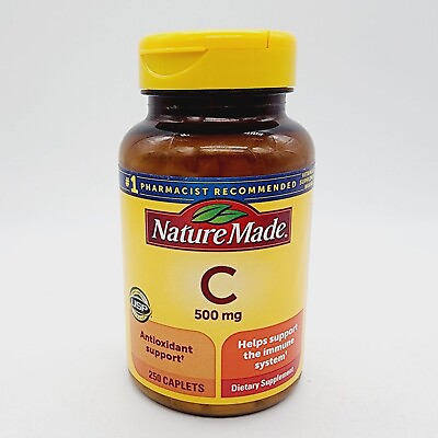 #ad Nature Made Vitamin C 500 mg Tablets Dietary Supplement 250 Caplets Exp 9 26 $11.99