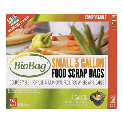 #ad Biobag 3 Gallon Compost waste Bags Case Of 12 25 Count $92.99
