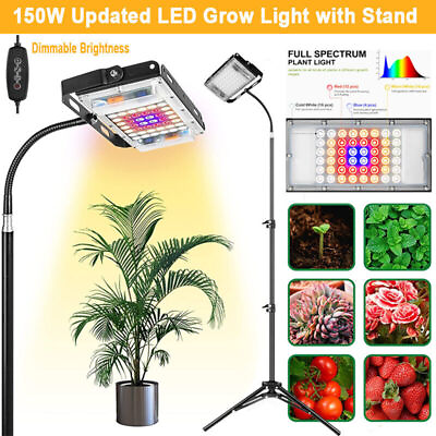 #ad LED Grow Light for Indoor Plants w Standamp;Timer150W Full Spectrum Growing Lamp $19.99