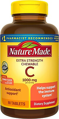 Nature Made Extra Strength Dosage Chewable Vitamin C 1000 mg90 Tablets $13.85