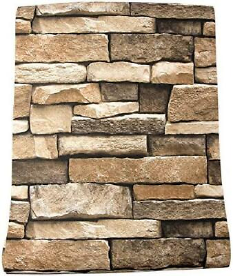 Rock Wallpaper Stone Peel And Stick 3D Stone Paper Backsplash Countertop Wall $9.91