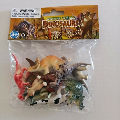 #ad quot;Nature World Dinosaursquot; New in package 10 count Ages 3years old Fun for all $6.25