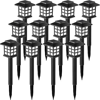 #ad #ad Solar Pathway Lights Outdoor LED Solar Powered Garden Lights 12 Pack Waterproof $17.99