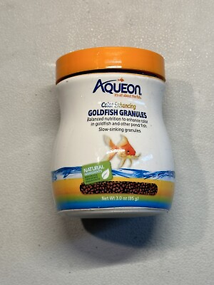 #ad Aqueon Goldfish Color Enhancing Granules 3 oz. Exp 6 25 Slow Drop B7 $8.49