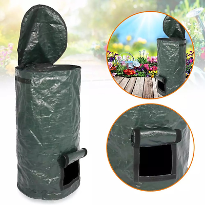 #ad 34 Gallon Garden Composter Bin Outdoor Fast Fermentation Creation Fertile Soil $17.00