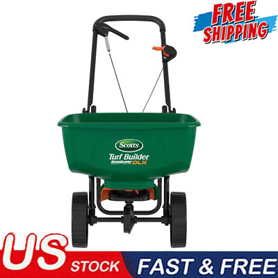 #ad Fertilizer Broadcast Spreaders Lawn Equipment W Curved Hopper 15000 sq ft New $100.75