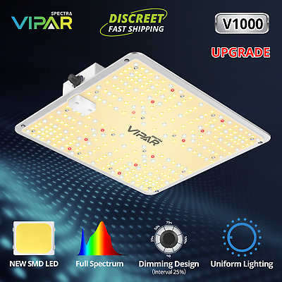 #ad VIPARSPECTRA V1000 LED Grow Light Full Spectrum for Indoor Plants Veg Bloom IR $53.99