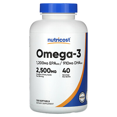 #ad Omega 3 2500 mg 120 Softgels 833 mg per Capsule $20.11