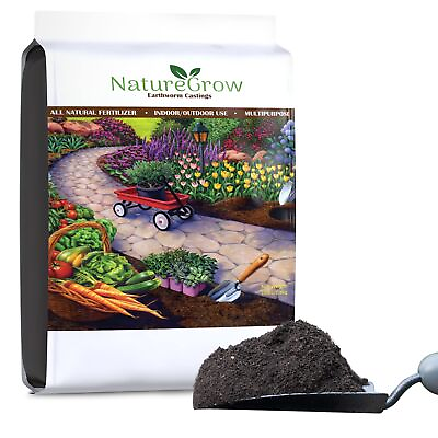 #ad NatureGrow Earth Worm Castings 5LB Worm Castings Organic Fertilizer Include... $23.96