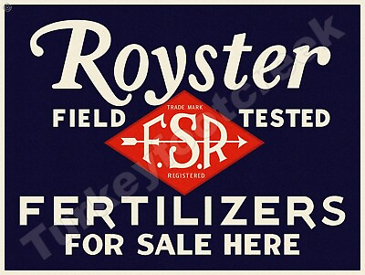 #ad Royster Fertilizers For Sale Here 18quot; x 24quot; Metal Sign $64.99