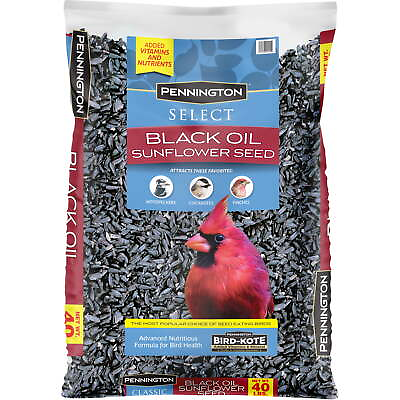 #ad Pennington Select Black Oil Sunflower Seed Wild Bird Feed 40 lb. 1 Pack $18.10