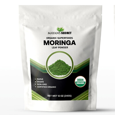 #ad USDA Certified Organic Moringa Oleifera Leaf Powder 12 OZ Free Ship $13.99