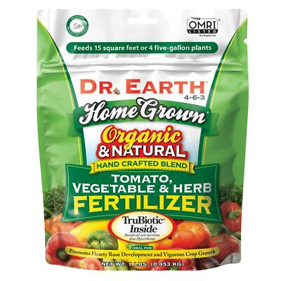 Dr Earth Organic Plant Tomato Vegetable Herb Dry Fertilizer Garden Crop Food NEW $9.55