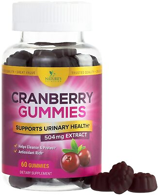 #ad Nature#x27;s Nutrition Cranberry Urinary Health Gummies w Vitamin C amp; Vitamin E $13.12