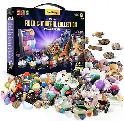 Rock Collection for Kids. Includes 250 Gemstones Crystals Rocks and more $24.99