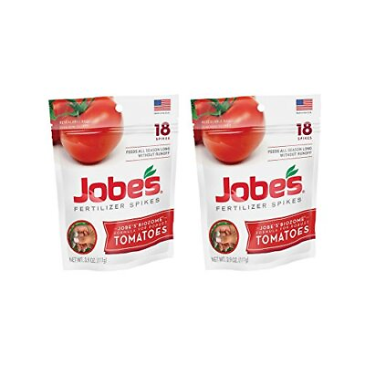 #ad Jobe’s Tomato Fertilizer Spikes 6 18 6 Time Release Fertilizer 18 Spikes per... $23.36