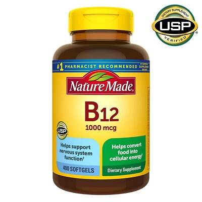 #ad Nature Made Vitamin B12 1000 mcg. 400 Softgels 2025 06 $28.99