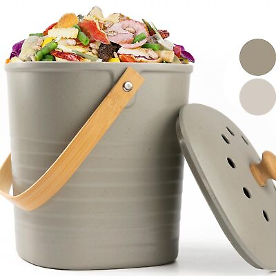 #ad Compost Bin Countertop Compost Bin with Lid Odorless Indoor Compost Bucket ... $36.56