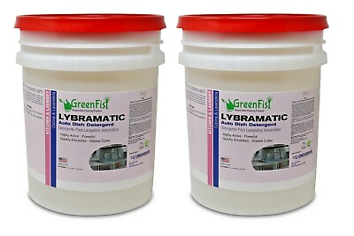 GreenFist Lybramatic Commercial Liquid Dishwasher Detergent R T U 5 Gal 2PACK $430.00