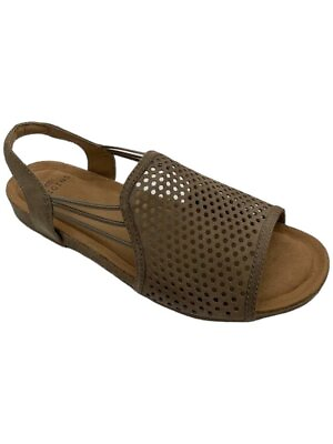 #ad Earth Origins Perforated Sling Back Sandals Lyla Sedona Brown $35.99