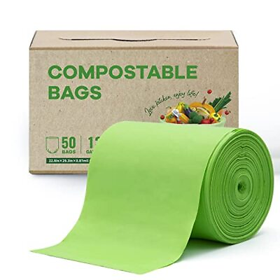 #ad #ad Compostable Trash Bags 13 Gallon Tall Kitchen Garbage Bags Biodegradable Eco Fr $15.54