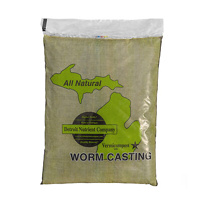 Detroit Nutrient Company All Natural Vermicompost Worm Castings 25 Pounds $46.95