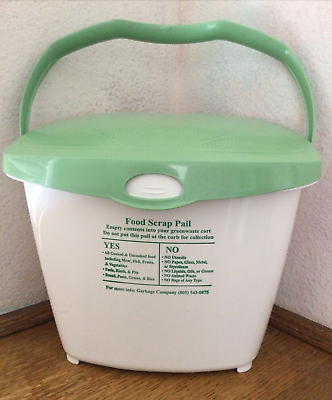 #ad #ad Compost Bin Kitchen Food Scrap Pail 1.9 Gallon Kitchen Waste Eco Green Lid $21.99