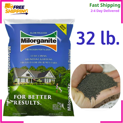 Milorganite Long Lasting All Purpose Lawn Food 6 4 0 Fertilizer 32 lb. NEW $21.56
