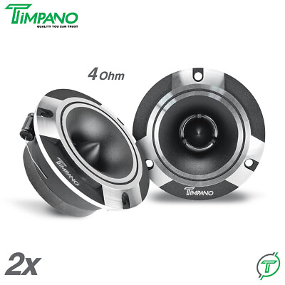 #ad #ad 2x Timpano 600W Car Audio Tweeters TPT ST2 CHROME 3.85quot; Shallow Bullet 4 Ohm $19.95