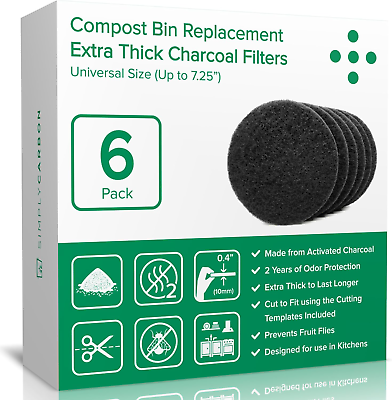 #ad 2 Years Supply Extra Thick Filters for Kitchen Compost Bins Longer Lasting Act $31.34