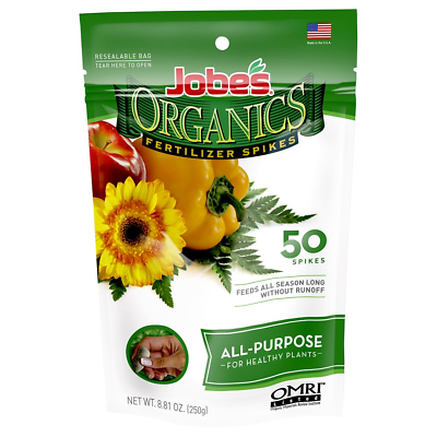 #ad Jobes Fertilizer Spikes All Purpose 50 Count Flowers Trees Fruit Nut.... $15.12