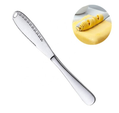 3 In 1 Stainless Steel Butter Spreader Knife Butter Curler Spreader Butter Knife $7.49