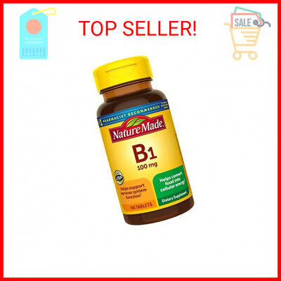 #ad Nature Made Vitamin B1 100 mg Dietary Supplement for Energy Metabolism Support $11.39