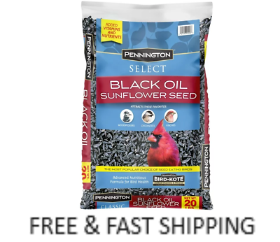 #ad Pennington Select Black Oil Sunflower Seed Wild Bird Feed 20 lb. Bag $14.44