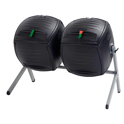#ad Set of Two 50 Gallon Compost Bin Tumbler Double Rotating Composter $718.95