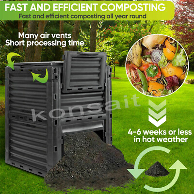 #ad Compost Bin 80 Gallon Large Garden Composter Tumbler Fertilizer Soil Container $68.06