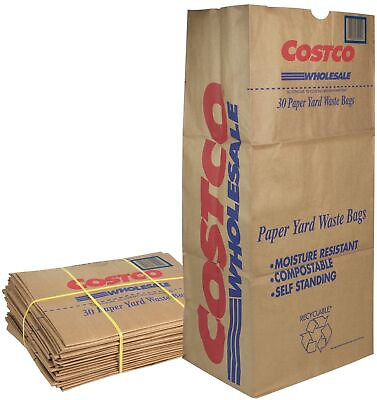#ad 30 Gallon Lawn amp; Leaf 2 Ply Heavy Duty Yard Waste Compost Paper Bags 30 Count $53.13