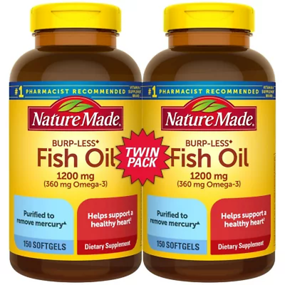 #ad 2 Pack Nature Made Burp less Ultra Omega 3 Fish Oil 1400mg 65 x 2= 130 Softgels $28.50