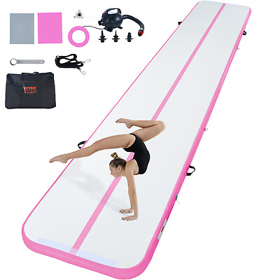 #ad VEVOR 20FT Air Track Inflatable Training Tumbling Gymnastics Gym Mat with Pump $179.99