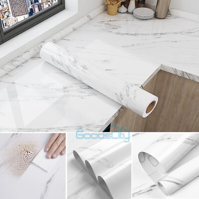 10FT Self Adhesive Marble Wallpaper Peel amp;Stick Contact Paper Kitchen Countertop $10.61