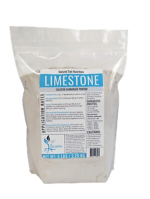 #ad 5 Pound Limestone Calcium Carbonate Powder Organic Fertilizer pH Neutralizer $20.00